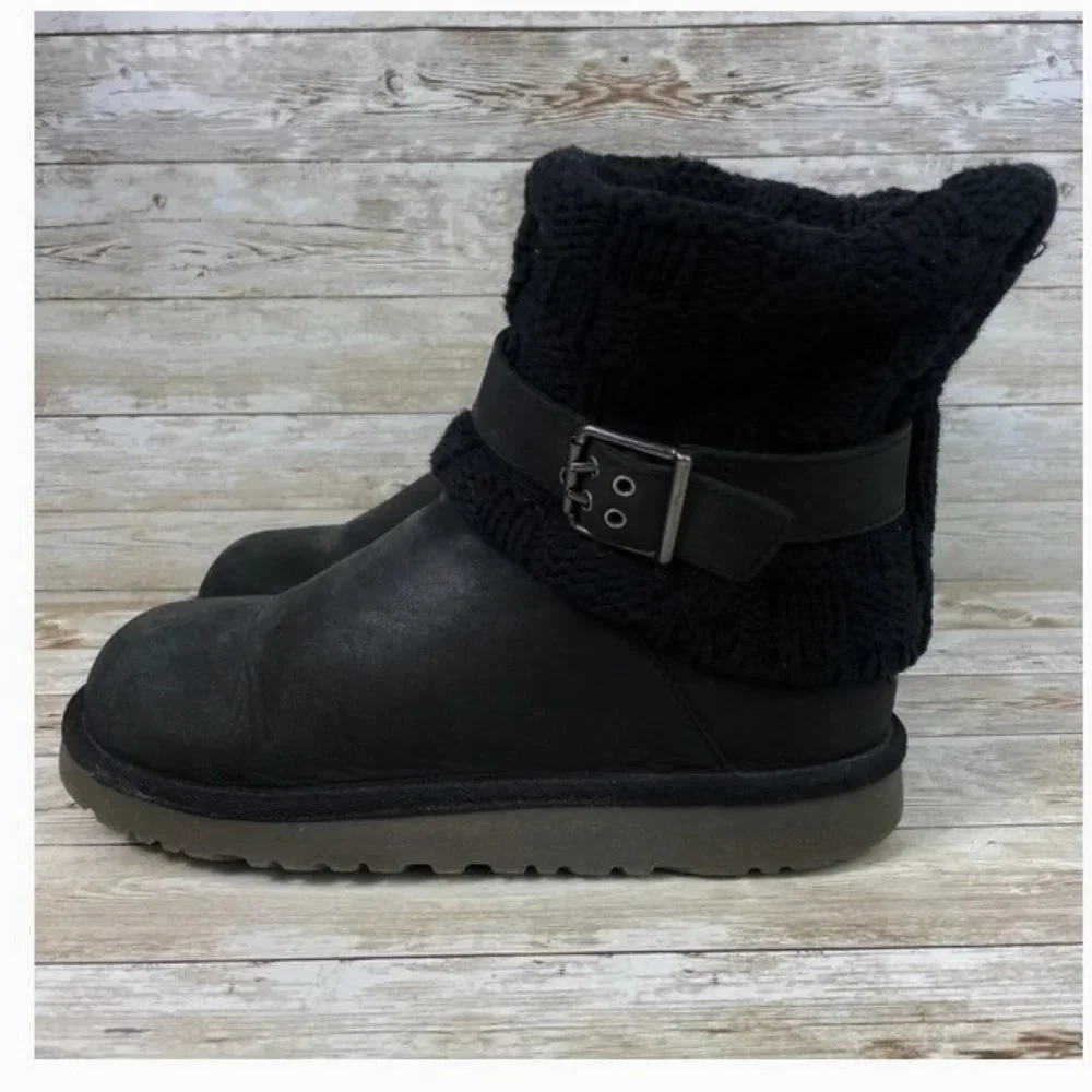 UGG K Cambridge Leather & Sweater Boot 1008174k